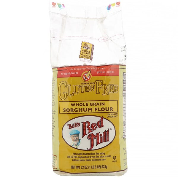 Bob's Red Mill, Whole Grain Sorghum Flour, Gluten Free, 22 oz (623 g) (Discontinued Item) 