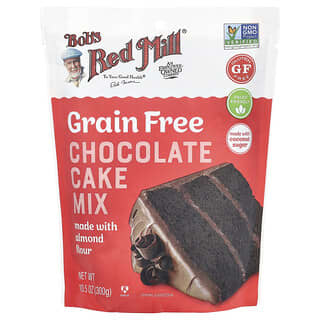 Bob's Red Mill, Grain Free Chocolate Cake Mix, Made with Almond Flour, 10.5 oz (300 g)