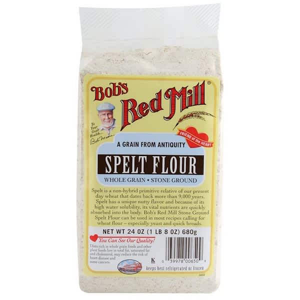 Bob's Red Mill, スペルト小麦粉, 全粒穀物, 石臼挽き, 24オンス（680 g）
