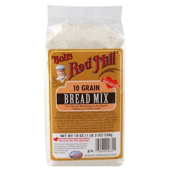 Bob's Red Mill, 10種穀物, 製パン用ミックス粉, 19オンス（538 g）