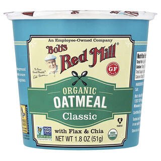 Bob's Red Mill, Organic Porridge Oat Cup, Classic, 1.8 oz (51 g)