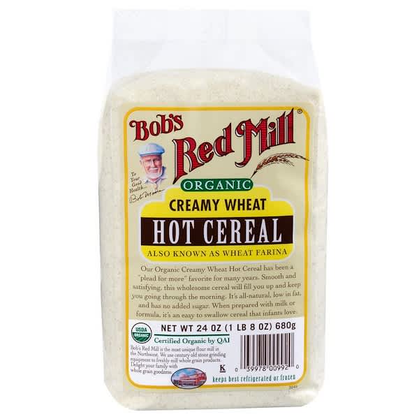 Bob's Red Mill, オーガニッククリーミー小麦粉ホットシリアル, 24オンス (680 g)