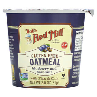 Bob's Red Mill, Oatmeal Cup, Blueberry and Hazelnut, 2.5 oz (71 g)