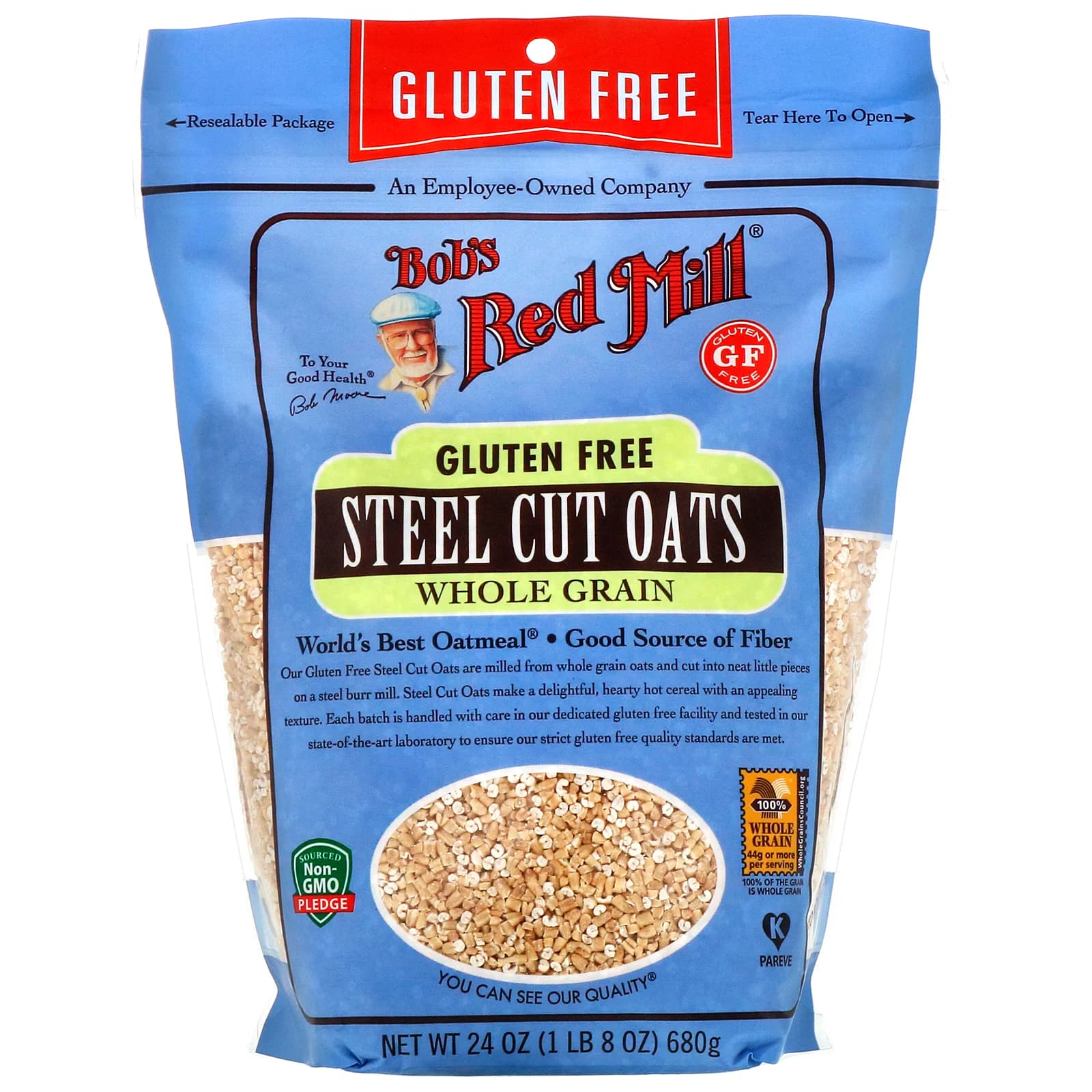 Bob S Red Mill Steel Cut Oats Whole Grain Gluten Free 24 Oz 680 G