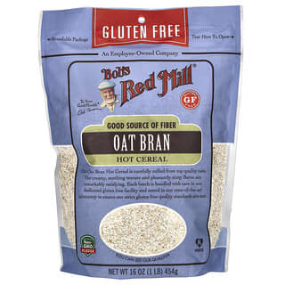 Bob's Red Mill, Oat Bran Hot Cereal, Gluten Free, 1 lb (454 g)