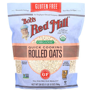 Bob's Red Mill, Organic Quick Cooking Rolled Oats, 1 lb 12 oz (794 g)