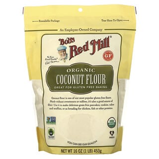 Bob's Red Mill, Органічне кокосове борошно, без глютену, 16 унцій (453 г)