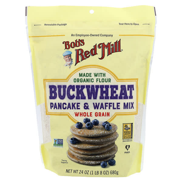 Bob's Red Mill, Buchweizen-Pfannkuchen- und Waffel-Mix, Vollkorn, 680 g (24 oz.)