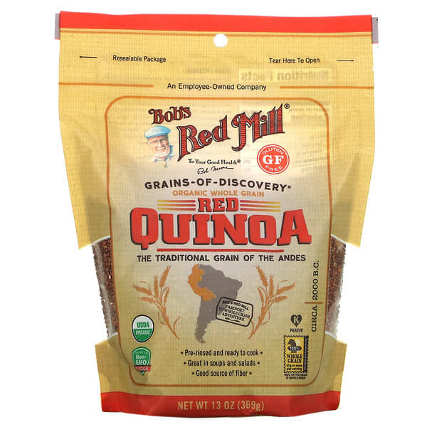 Bob's Red Mill, Organic Red Quinoa, Whole Grain, 13 oz (369 g)