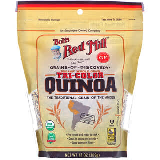 Bob's Red Mill, Quinoa Tricolor Integral Orgânica, 369 g (13 oz)