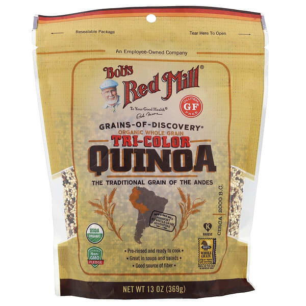 Bob's Red Mill, 有機，全穀物三色藜麥，13盎司(369克)