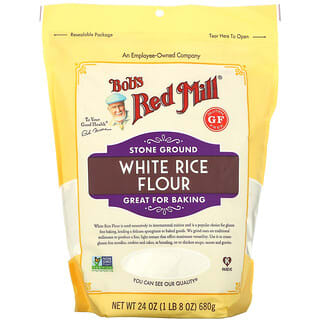 Bob's Red Mill, دقيق الأرز الأبيض ، 24 أونصة (680 جم)