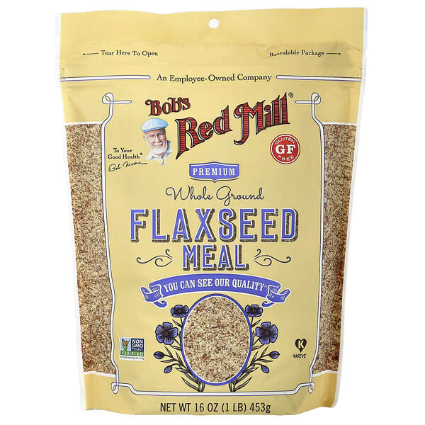 Bob's Red Mill, Premium Whole Ground Flaxseed Meal, 1 lb (453 g) — product photo 1