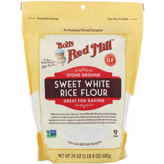 Bob's Red Mill, Farinha de Arroz Branco Doce, 680 g (24 oz)