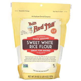Bob's Red Mill, دقيق الأرز الحلو الأبيض، 24 أونصة (680 جم)