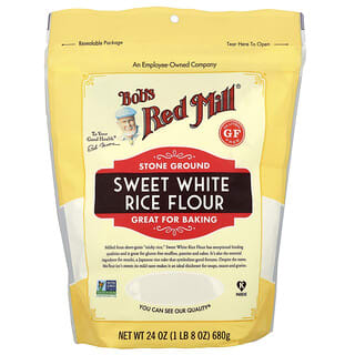 Bob's Red Mill, Harina de arroz blanco dulce, 680 g (24 oz)