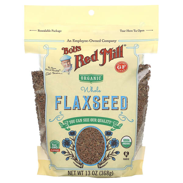 Organic Whole Flaxseed, 13 oz (368 g)