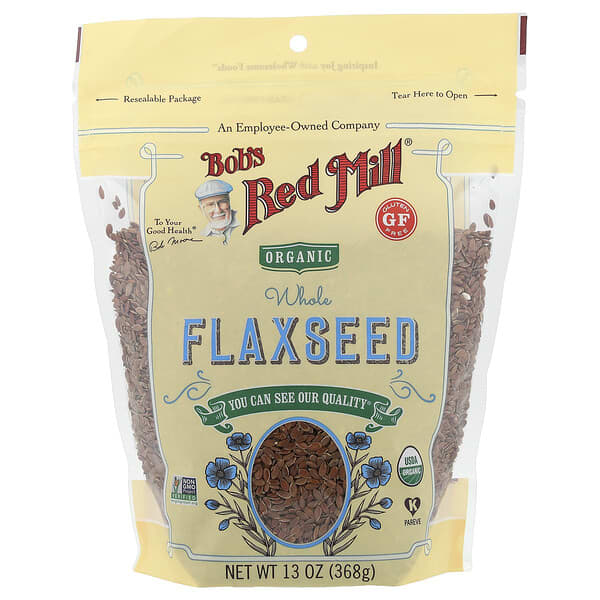 Bob's Red Mill, Organic Whole Flaxseed, 13 oz (368 g) — product photo 1