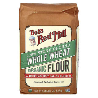 Bob's Red Mill, Organic 100% Stone Ground Whole Wheat Flour, 80 oz (2.27 kg)