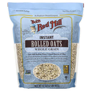 Bob's Red Mill, Овсяные хлопья быстрого приготовления, цельнозерновые, 907 г (32 унции)
