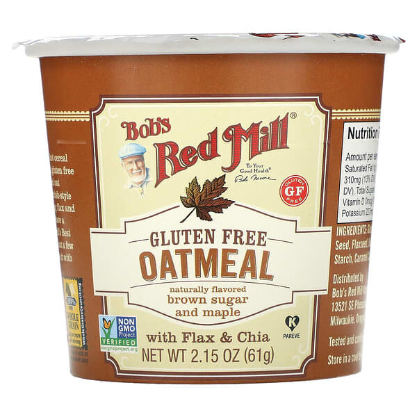 Bob's Red Mill, Oatmeal Cup，紅糖和楓糖，2.15 盎司（61 克）