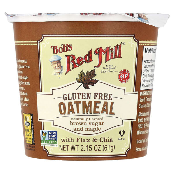Bob's Red Mill, オートミール、ブラウンシュガー、メイプル、2.15オンス（61g）