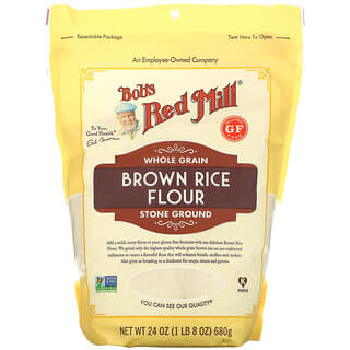 Bob's Red Mill, Harina de arroz integral, Grano integral, 680 g (24 oz)