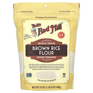 بوبز ريد ميل‏, دقيق الأرز البني ، الحبوب الكاملة ، 24 أونصة (680 جم)