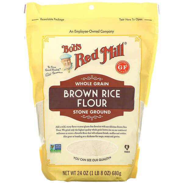 Bob's Red Mill, 玄米粉、全粒穀物、680g（24オンス）