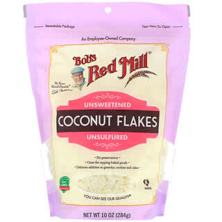Bob's Red Mill, Coconut Flakes, Unsweetened, Unsulfured, 10 oz (284 g)