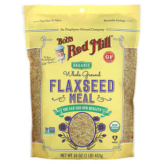Bob's Red Mill, Organic Flaxseed Meal, Whole Ground, 1 lb (453 g)