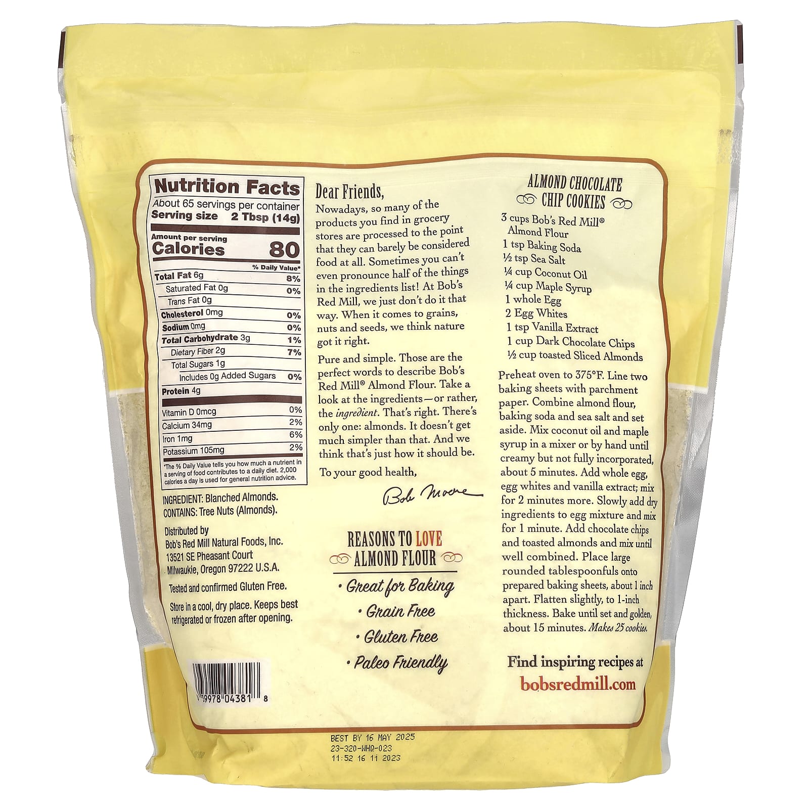 Bob's Red Mill, Super-fine Almond Flour, 32 Oz (907 G)