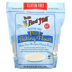 Bob's Red Mill, 1 to 1 Baking Flour, Gluten Free,  44 oz (1.24 kg)