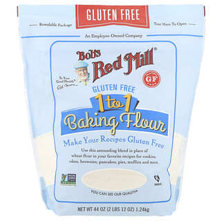 Bob's Red Mill, 1 to 1 Baking Flour, 1-zu-1-Backmehl, glutenfrei, 1,24 g (44 oz.)