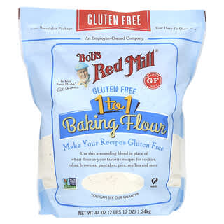 Bob's Red Mill, 1 to 1 Baking Flour, Gluten Free, 44 oz (1.24 kg)