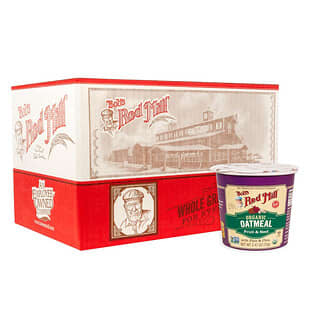 Bob's Red Mill, Organic Oatmeal Cup, Fruit & Seed with Flax & Chia, 12 Cups, 2.47 oz (70 g) Each