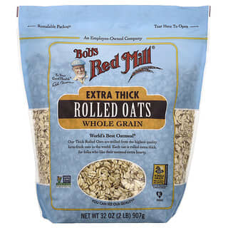 Bob's Red Mill, Экстраплотные овсяные хлопья, цельнозерновые, 907 г (32 унции)