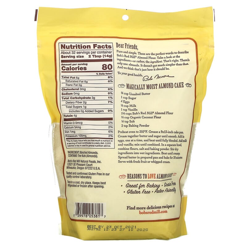 Farine d'amandes 453 g - Farine de spécialité