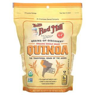 Bob's Red Mill, Quinua orgánica de grano entero, Sin gluten, 737 g (26 oz)