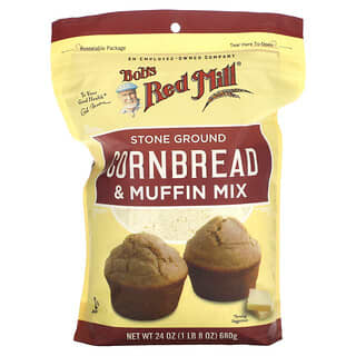 Bob's Red Mill, Mistura de Muffin e Pão de Milho Moído em Pedra, 680 g (1 lb e 8 oz)