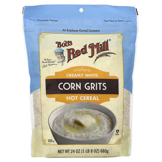 Bob's Red Mill, Grãos de Milho Branco Cremoso, Cereal Quente, 680 g (24 oz)