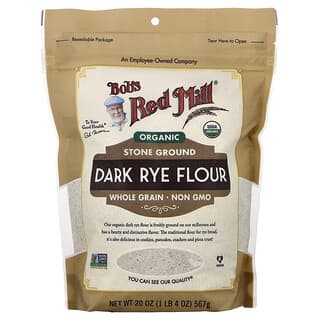 Bob's Red Mill, Органическая цельнозерновая обойная ржаная мука, 567 г (20 унций)