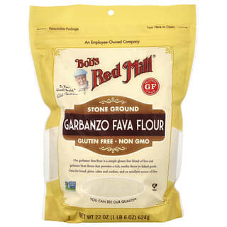 Bob's Red Mill, Tepung Garbanzo Fava, Tanpa Gluten, 22 oz (624 g)