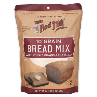 Bob's Red Mill, Mélange à pain aux 10 céréales avec céréales complètes et graines de lin, 539 g