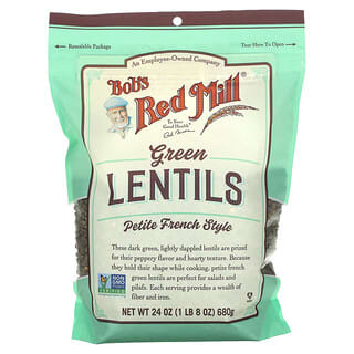 Bob's Red Mill, Lentejas verdes, Estilo francés pequeño`` 680 g (1 lb 8 oz)