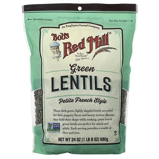 Bob's Red Mill, Green Lentils, Petite French Style, 1 lb 8 oz (680 g)