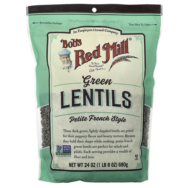 Bob's Red Mill, 그린 렌틸콩, 프티 프렌치 스타일, 680g(1lb 8oz)