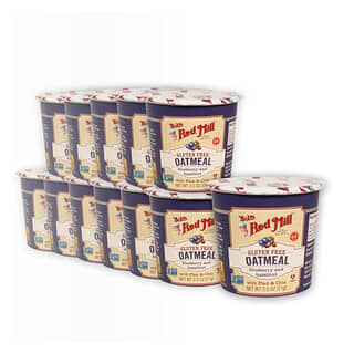 Bob's Red Mill, Gluten Free Oatmeal With Flax & Chia, Blueberry and Hazelnut, 12 Cups, 2.5 oz (71 g) Each