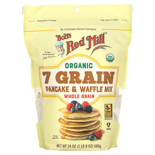 Bob's Red Mill, Organic 7 Grain Pancake & Waffle Mix, Vollkornmischung, 680 g (24 oz.)