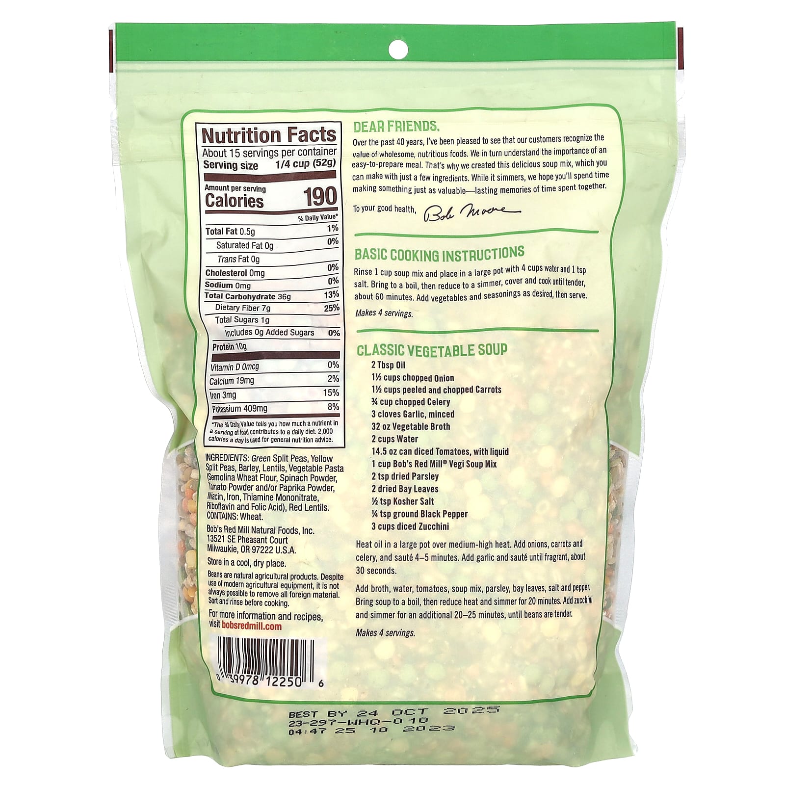 Bob's Red Mill, Vegi Soup Mix, 28 oz (794 g)